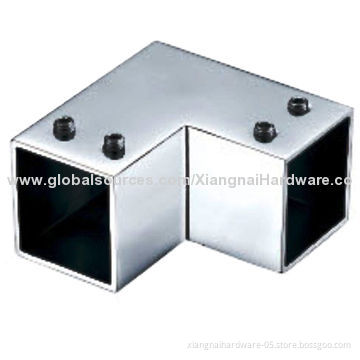 Shower support square bar, 90-degree, joiner